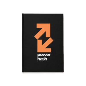 Hardcover Journal - Power Hash Notebook inspired by Bitcoin Ideologies