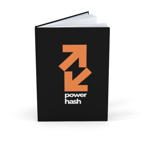 Hardcover Journal - Power Hash Notebook inspired by Bitcoin Ideologies